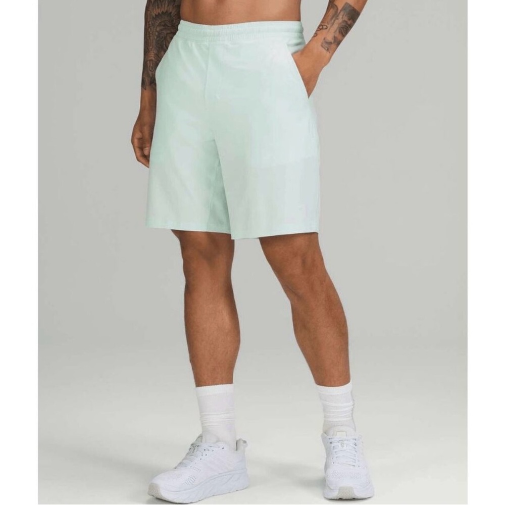 Lululemon Shorts Mens 2XL Green 9” Lined Pace Breaker Athletic Workout Gym